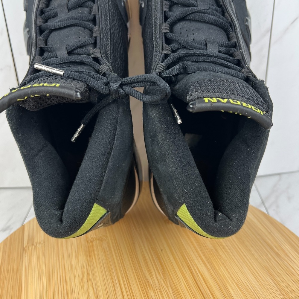 Nike Air Jordan 14 Indiglo Mens Size 12 Black Green Sneakers Shoes 487471-005 - Picture 11 of 12